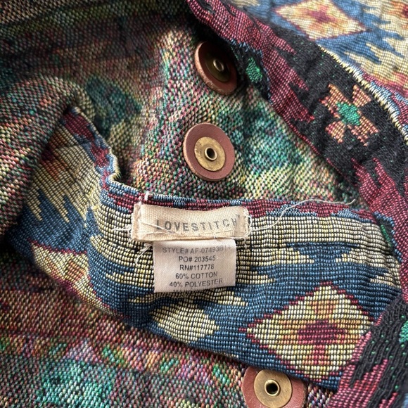 Lovestitch Multicolor Tapestry Shoulder Bag - Picture 2 of 3